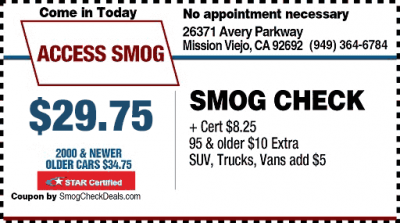 ACCESS SMOG CHECK - Mission Viejo - Coupon